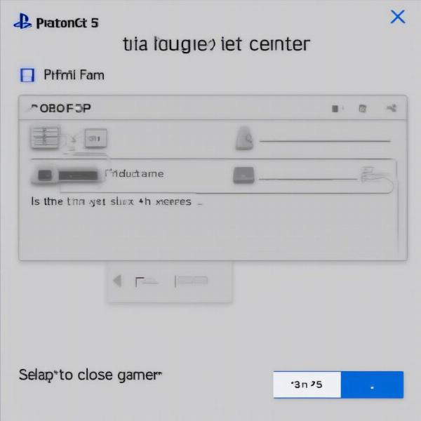 Closing a game on PS5 through the control center