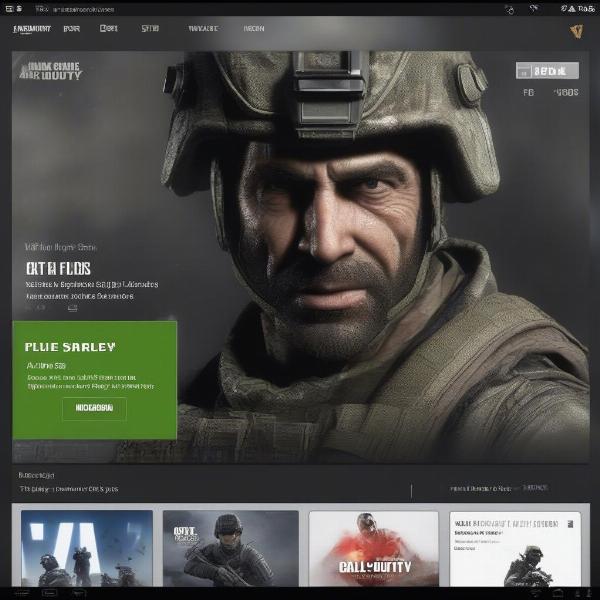 Call of Duty Game on Sale on a Digital Platform