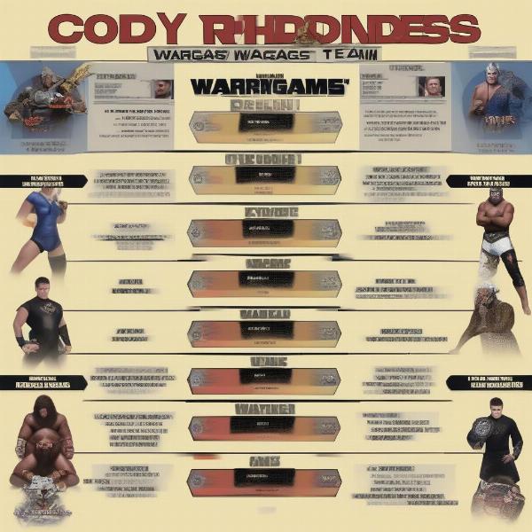 Cody Rhodes' Wargames Team vs. Opponent's Lineup