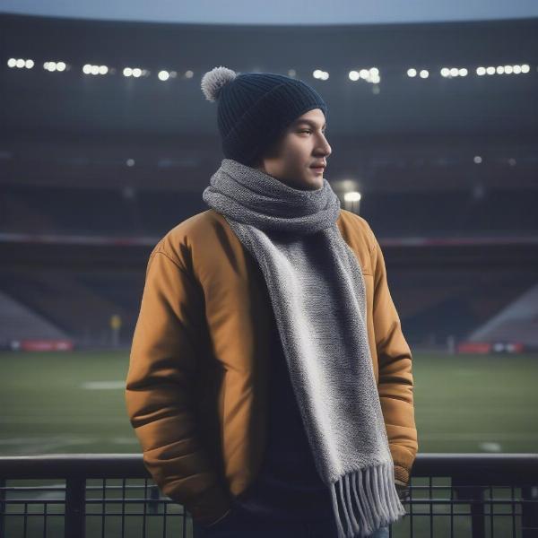 Warm clothing for a cold football game