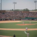 College baseball game lasting nine innings