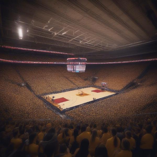 College Basketball Fans Cheering