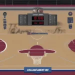 College Basketball Game Clock Showing Time Remaining