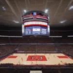 College Basketball Game Clock Showing Time Remaining