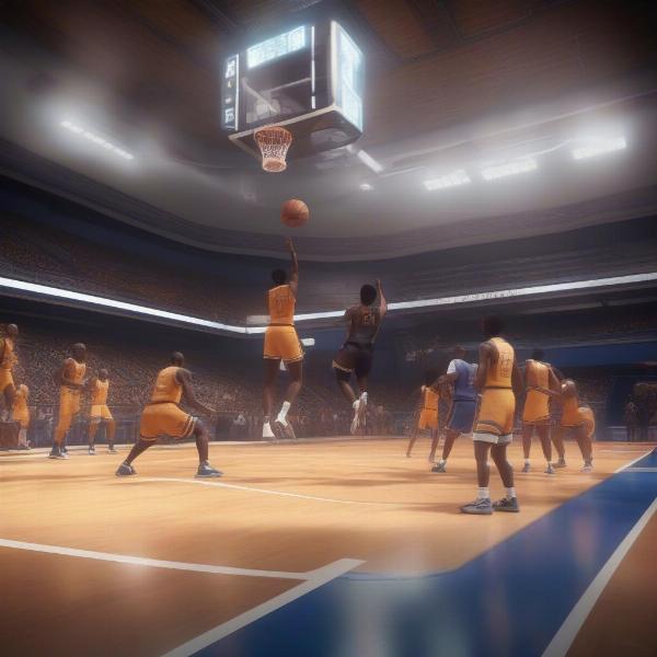 College Basketball Video Game Concept with Next-Gen Graphics