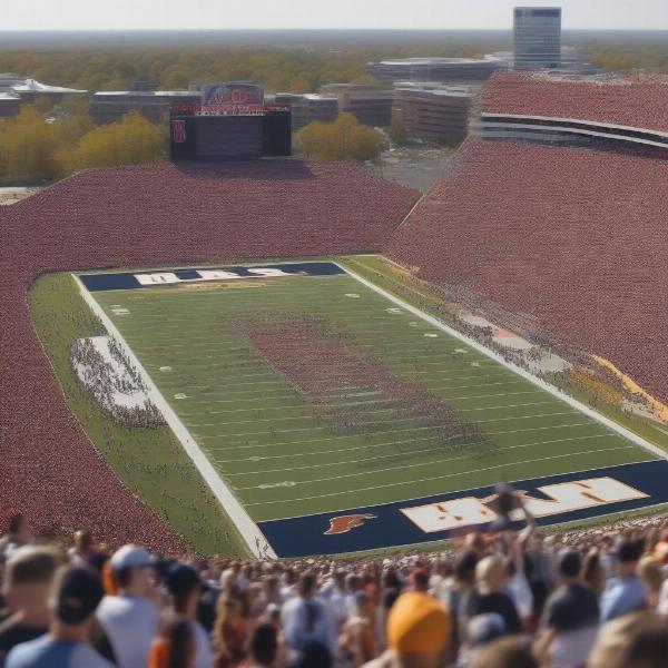College Football Game Day Crowd