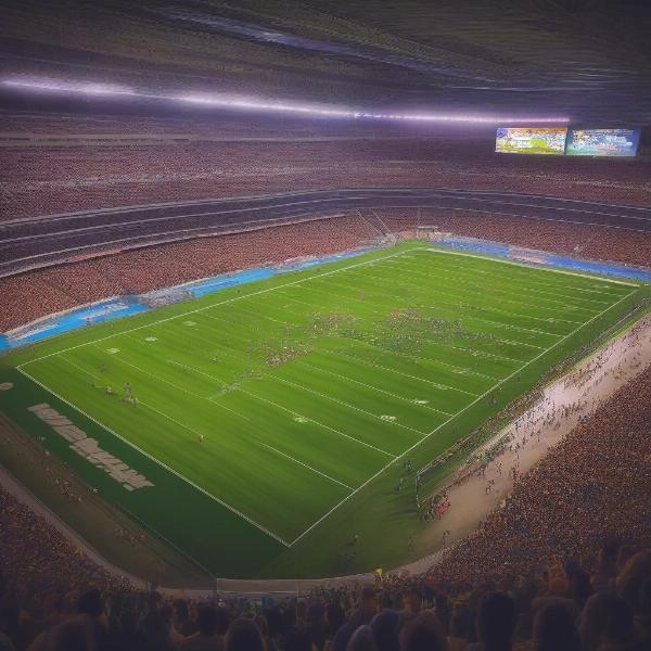 A packed stadium during a College Football Playoff semifinal game