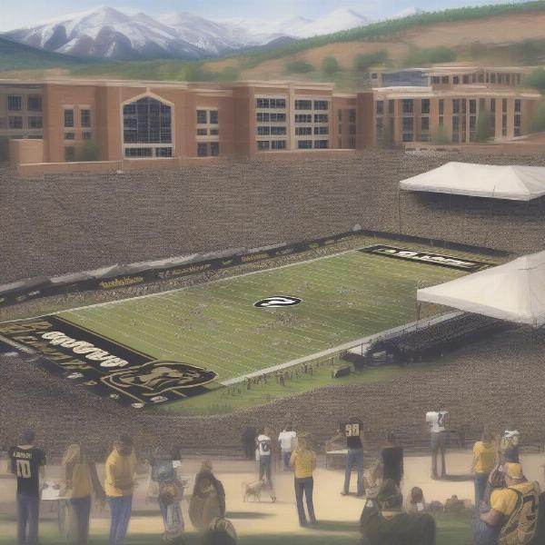 Colorado Football Fans Tailgating Before Game