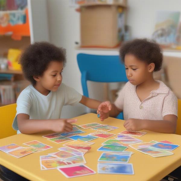 Children Playing Concentration