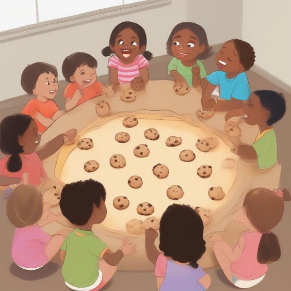 Children Playing Cookie Jar Game in a Circle