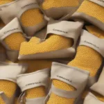 Cornhole bags filled with corn kernels