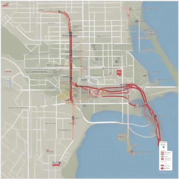 COTA Game Day Bus Route Map with Park and Ride Locations