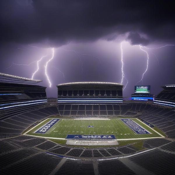 Dallas Cowboys Game Delayed Due to Lightning Strike Near Stadium