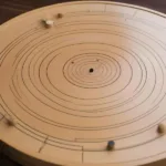 Crokinole Board Setup with Discs