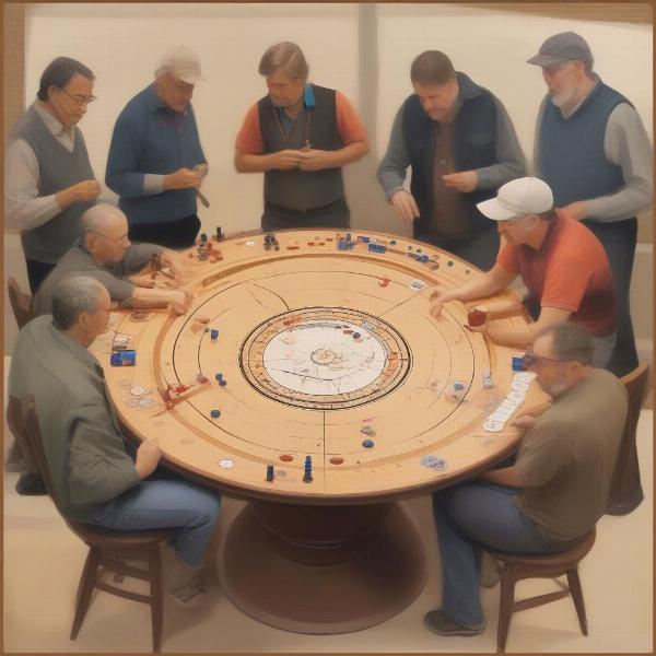 Crokinole Tournament Scene