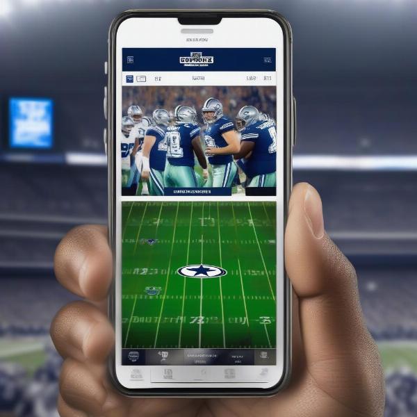 Dallas Cowboys Game on Mobile App