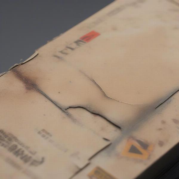 Damaged video game box example