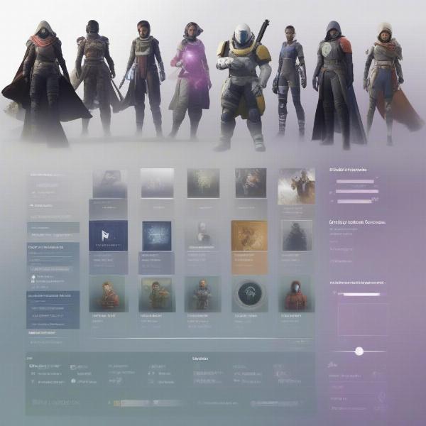 Destiny 2 Cross-Save Character Selection Screen