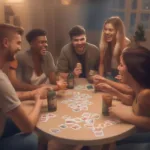 Friends playing do or drink game