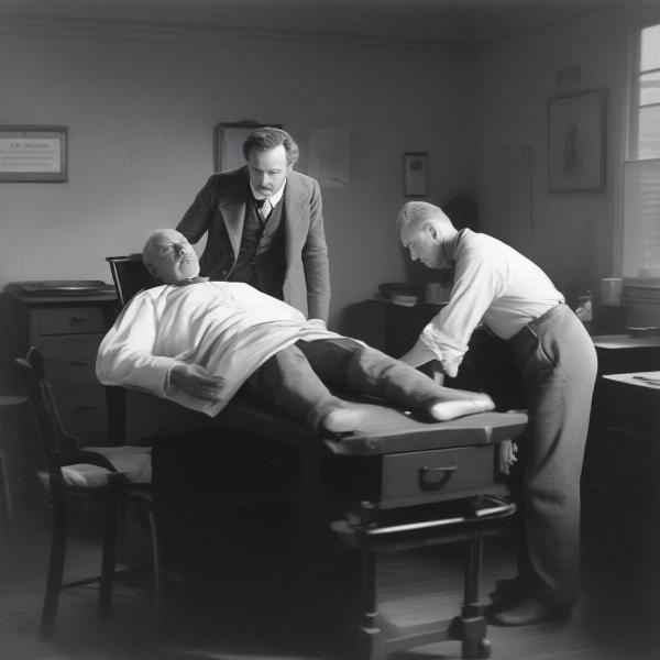 Doc Adams Examining a Patient in his Dodge City Office