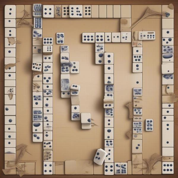 Dominoes strategic play: Blocking your opponent