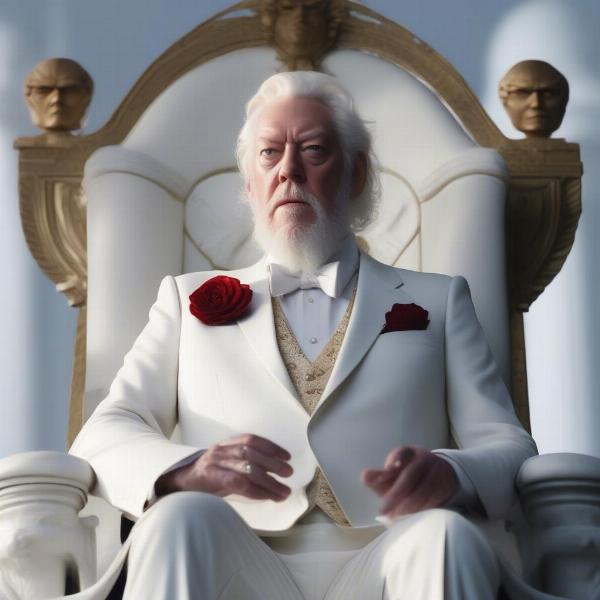 Donald Sutherland as President Snow in The Hunger Games