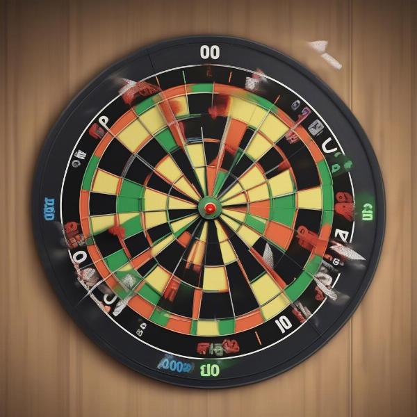 Finishing on a Double in Game Pigeon Darts