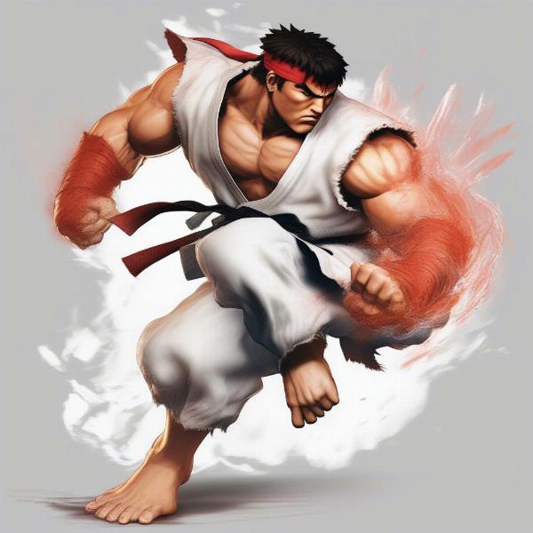 Ryu Performing Shoryuken - DP in Street Fighter