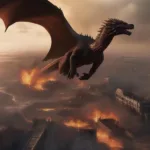 Drogon Soaring Over King's Landing