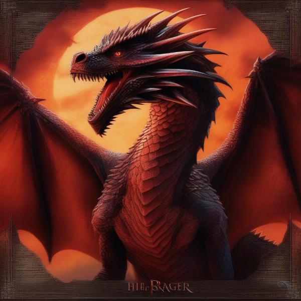 Drogon Game of Thrones Poster: Fiery Breath and Majestic Presence