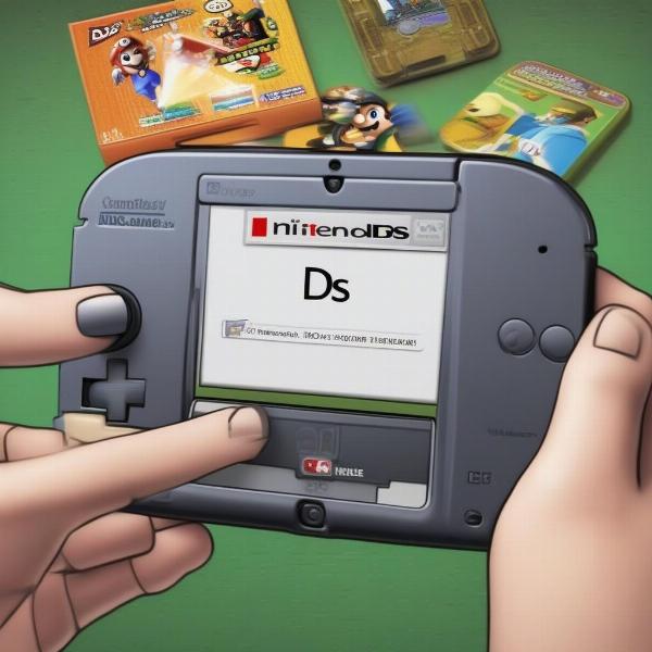 DS Game Cartridge Inserted in 3DS
