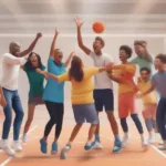 Dude Perfect 2 Players Celebrating a Successful Trick Shot