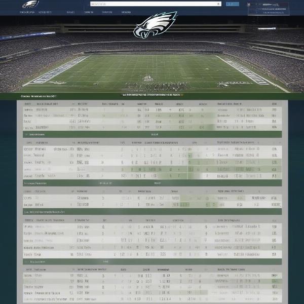 Eagles Cowboys Historical Game Data on a Website