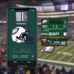 Eagles Giants Game Score Update on Mobile Phone