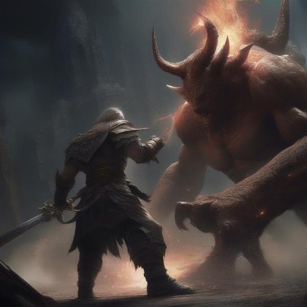 Facing a formidable boss in Elden Ring