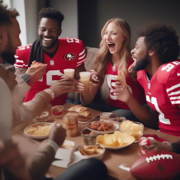 Enhancing the 49ers Game Viewing Experience with Food and Friends