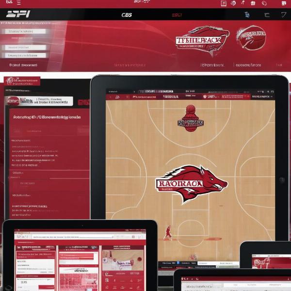 Accessing Razorback Basketball Scores through ESPN, CBS Sports, and TheScore App