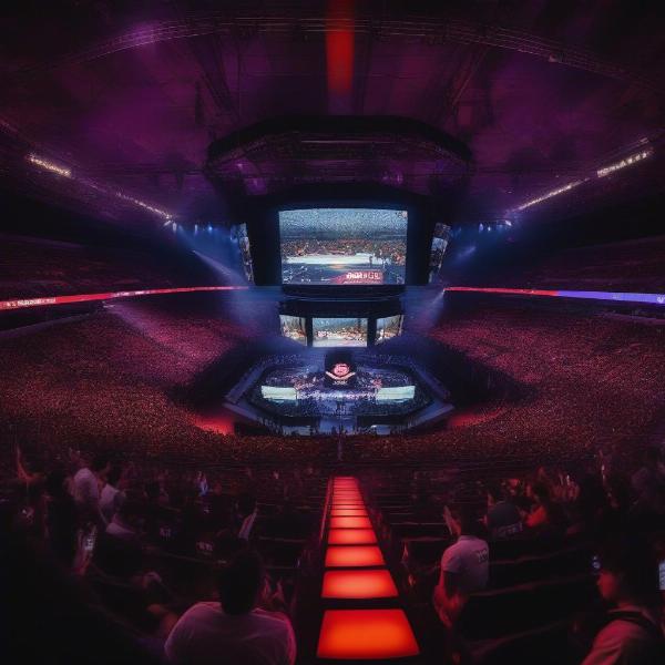 Esports Tournament Arena Packed Crowd