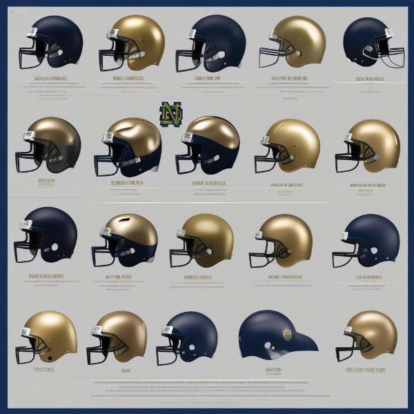 Evolution of Notre Dame Football Helmets