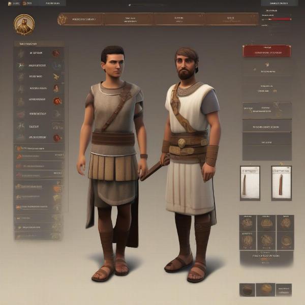 Expeditions: Rome Character Creation Options on Xbox