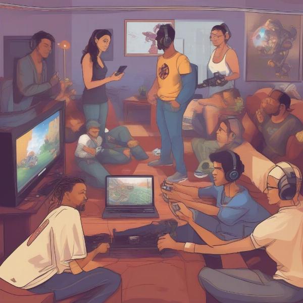 Gamers Exploring Different Game Genres