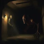 Fallout ghoul encounter in a dark tunnel