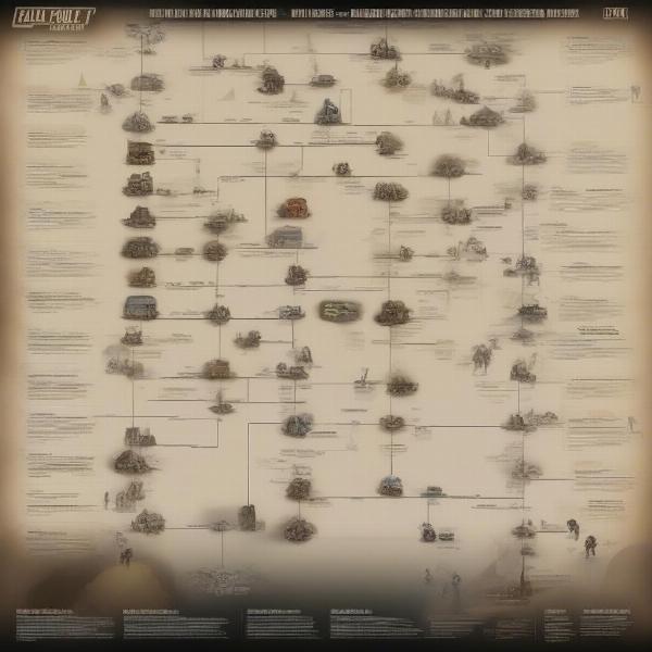 Fallout Timeline and Connections: A visual guide connecting the different Fallout games and highlighting their place in the overall timeline