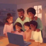 Family Playing Online Games Together