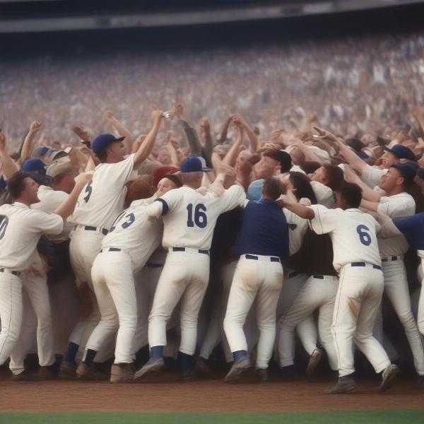 Fans Celebrating Walk-Off Win