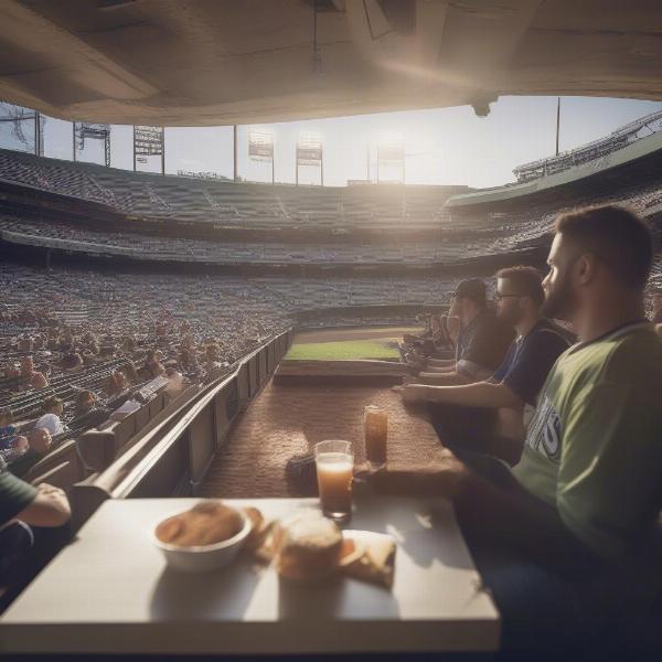 Fans Enjoying Box Seats