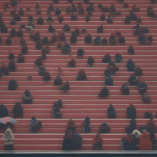 Fans Waiting During Game Delay