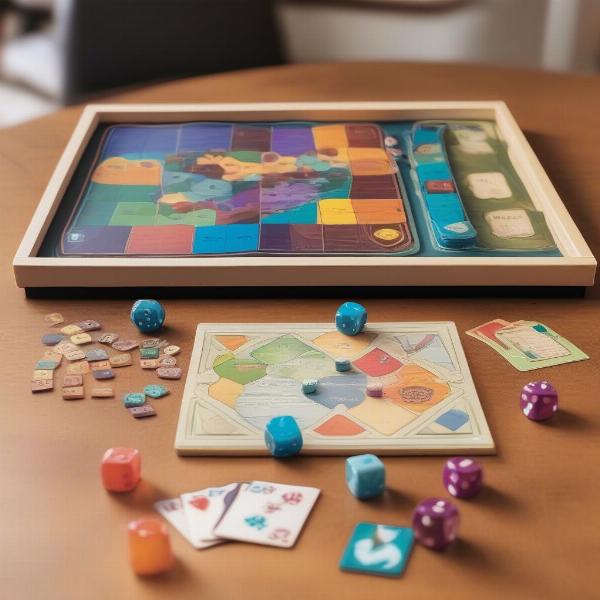 Completed Math Board Game Ready for Playtime