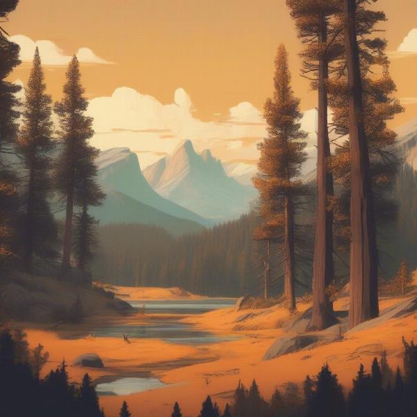 Firewatch Wyoming Wilderness Landscape Depiction
