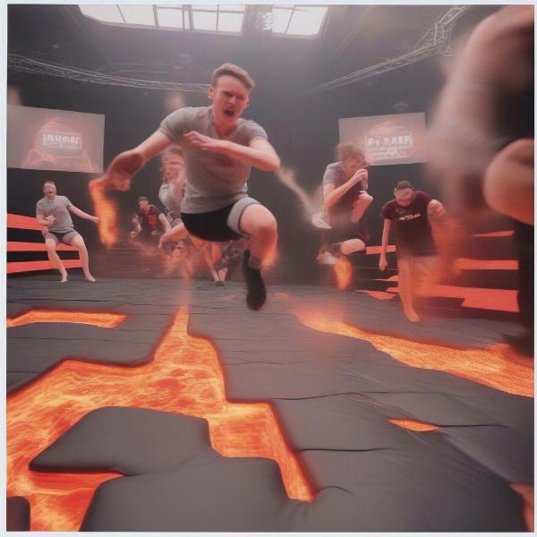 The Floor is Lava Contestants Overcoming Obstacles